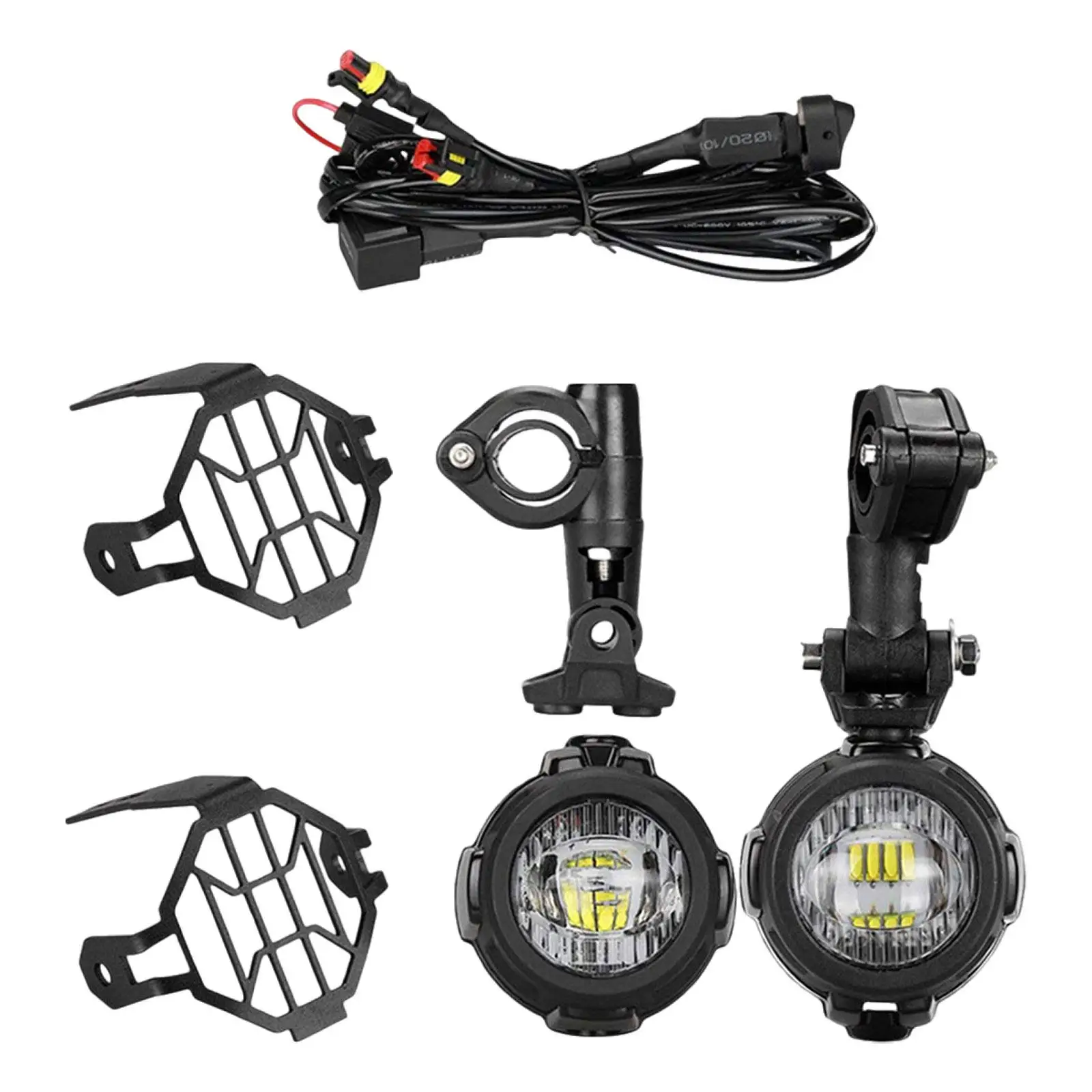 2x Motorcycle Fog Lights LED Replacement Work Lights Easy Installation Auxiliary Spotlights for BMW R1200GS F700GS F650GS