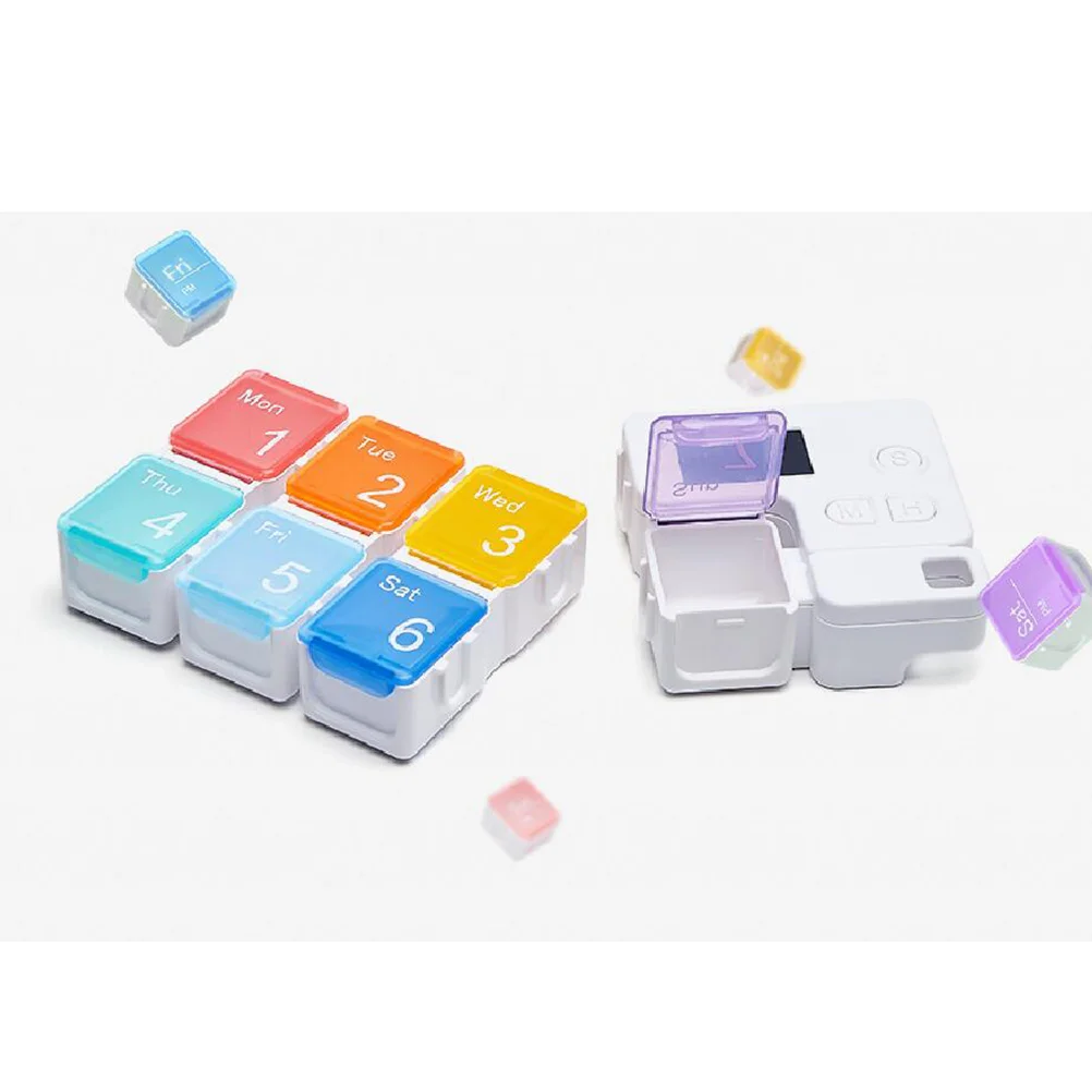 Medicine Storage Case Electronic Medication Organizer Pill Box Travel Alarm Dispenser