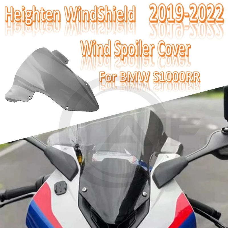 

Motorcycle Wind Deflector Enlarge Wind Spoiler Cover Heighten WindShield For BMW S1000RR Windscreen 2019-2022