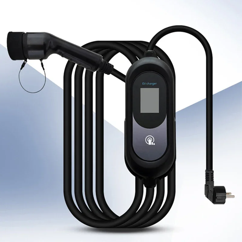 Portable Home Electric Car EV Charger IP67 Type 2 AC 16A 32A 7KW Home EV Car Accessories With 5M Cable