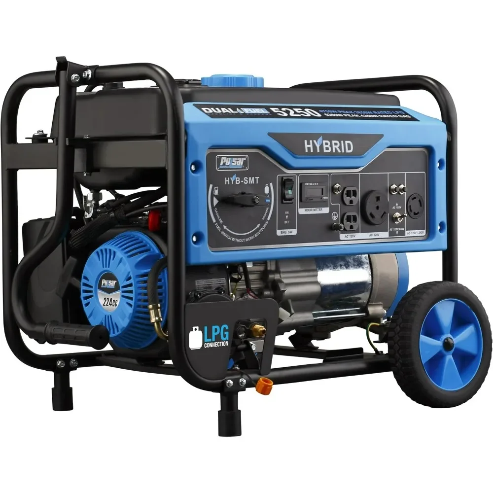 5,250W Dual Fuel Portable Generator with Switch and Go Technology, PG5250B