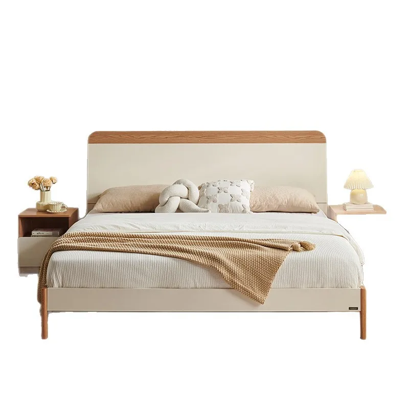 Modern simple small apartment rental room Second bedroom suitable old bed Family bed Log