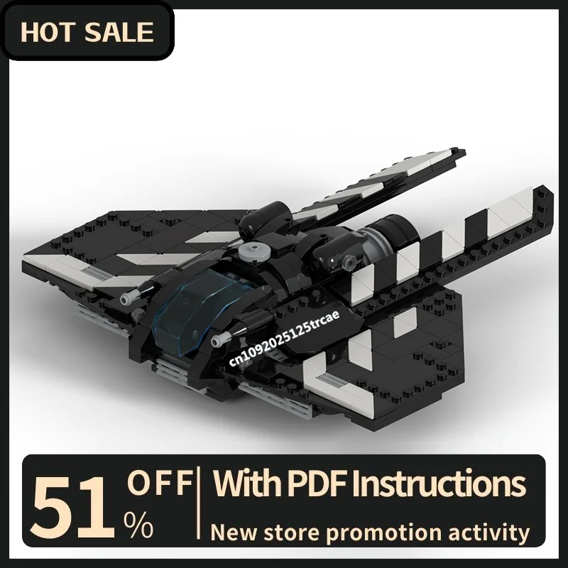 

New 474Pcs Famous Star Battle Movie Moc Black Sun M3-A Interceptor Model Building Blocks Diy Creative Ideas Kids Toys Gifts