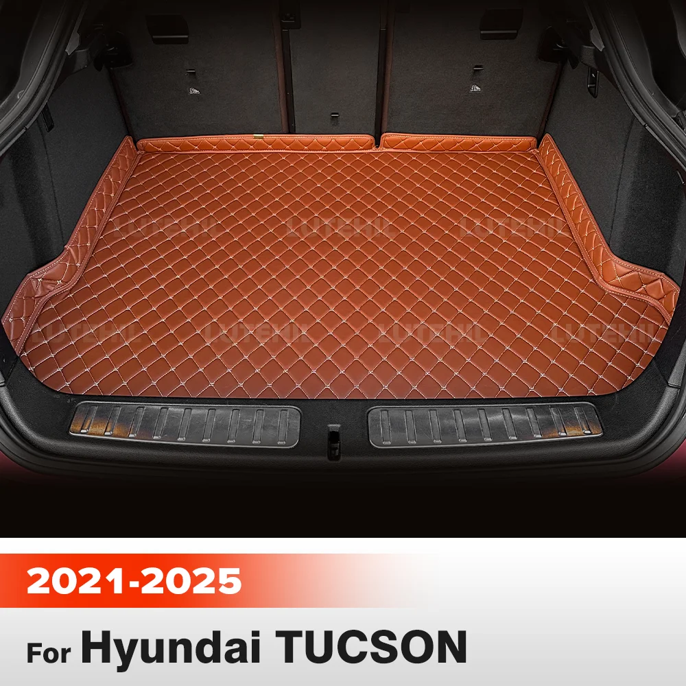 

For Hyundai TUCSON 2021 2022 2023 2024 2025 Car Trunk Mat Custom High Quality Leather Car Accessories Auto Interior Decoration