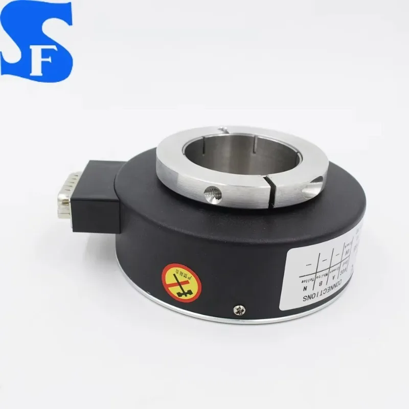 Optical Encoder for Elevator 100mm External Diameter 45mm Hollow Shaft 1024ppr 30V Push Pull Output with Connector