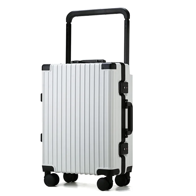 Luggage Fashion Wide Trolley Suitcase Boarding Bag Make-up Trolley Case Suitcase Wheel Medium Million Mute Password Suitcase