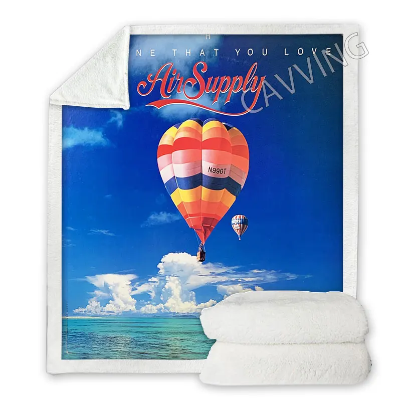 

Air Supply Band 3D Printed Sherpa Blanket Rectangle Blanket Textiles Fleece Wearable Blanket Throw Blanket Home Decor