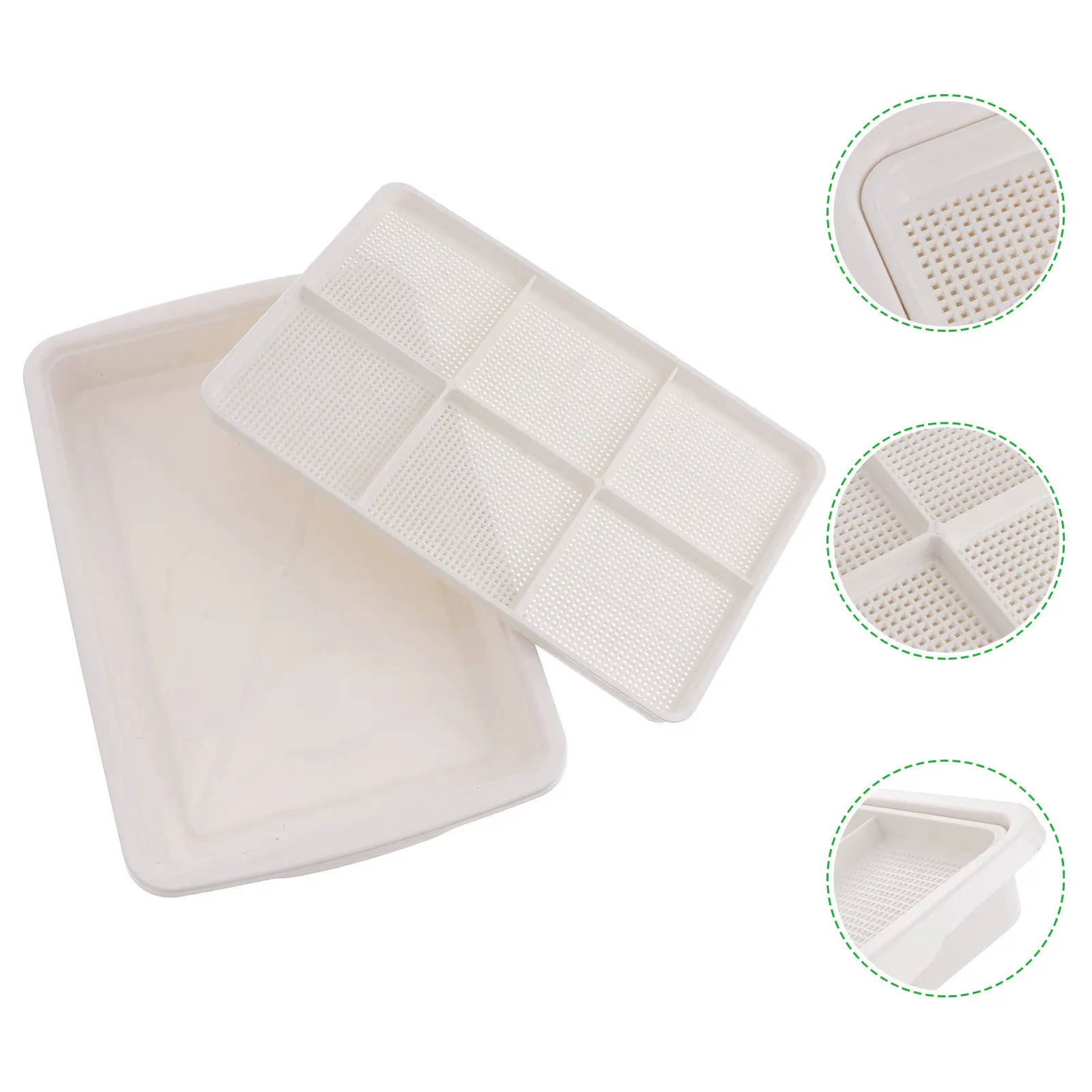 

Пластиковый двухслойный лоток для проращивания растений для домашнего гидропонного выращивания микрозелени, проращивания ростков, беспочвенного культивирования, хранения фруктов и овощей