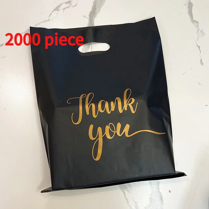 

20 00piece.Custom.Eco-Friendly Custom Printed Logo Clothes Packaging Plastic Shopping Packaging Die Cut Handle Bag