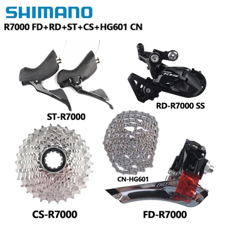 Shimano 105 Ultegra R7000 R8000 Groupset 2x11s Road Bike Bicycle Set CS 12-25T/11-28T/11-30T/11-32T/11-34T Upgrade From 5800