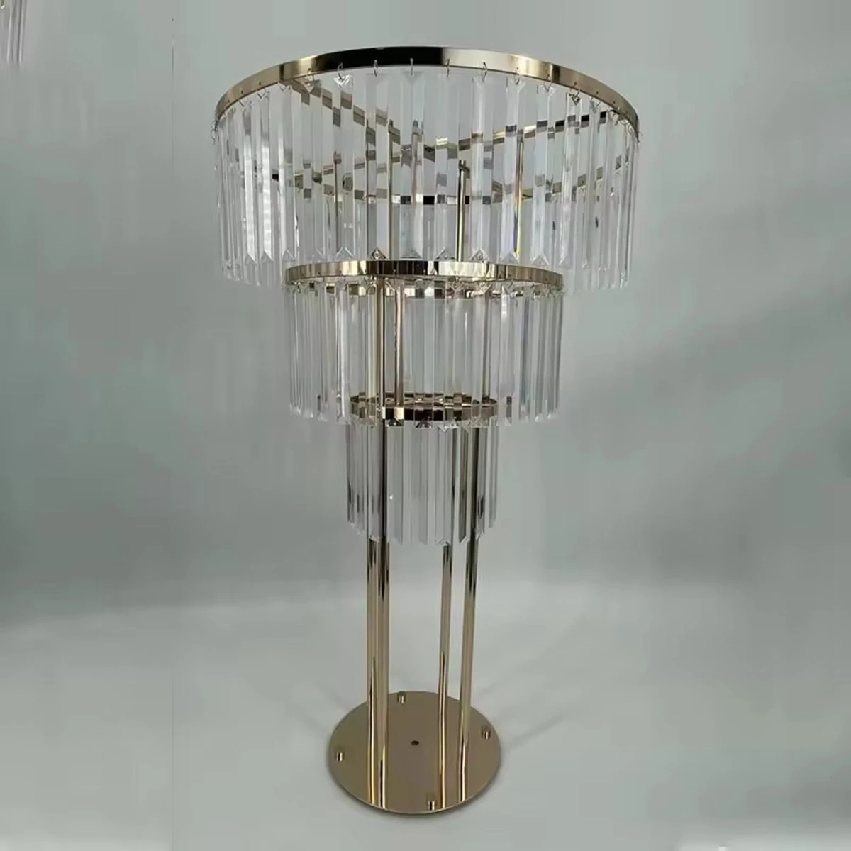 3pcs）Wedding Candelabra Centerpieces crystal chandelier Gold Candelabra Wedding 3layer/ 5 layer crystal Candle Holder 621