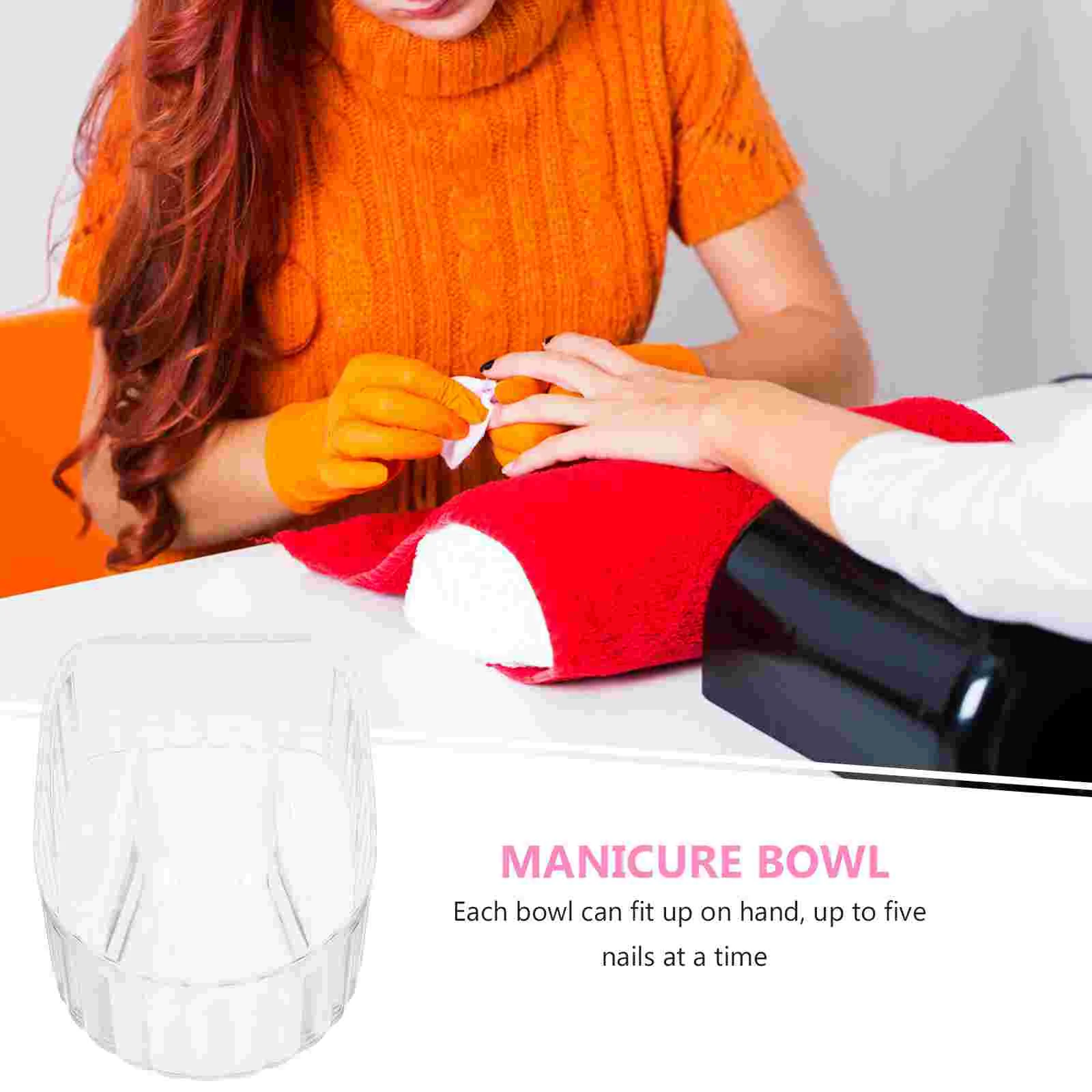 Manicure Hand Soak Bowl White Nail Polish Soaking Color Removing Bowls off Acrylic Remove Wash Soaker