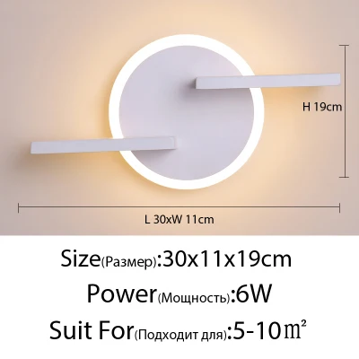 Imagem -03 - Led Minimalista Arte Sala e Quarto Decoração de Parede Lâmpadas Cabeceira Sofá Fundo Luminária Novo Design