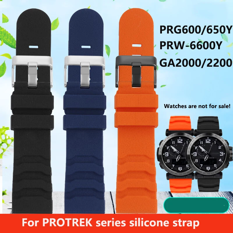 

Высококачественный силиконовый ремешок 24 мм для Casio PRG-650/600 PRW-6600 GA2000/2200 серии для LUMINOX 3749 3603 3741, резиновый ремешок для часов
