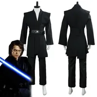 Jedi Knight cosplay costume set Anakin Skywalker black brown White Warrior men Knight cool Halloween costume