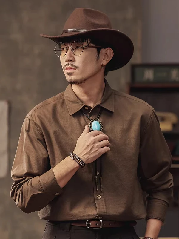 

Large Size Cotton Linen American Retro irt Men's Spring Autumn Briti Sle Breathable Long Sve irt Youth Faion