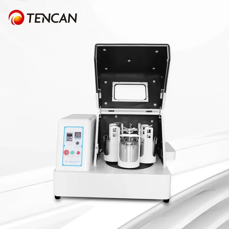 i Tencan XQM-12L Electric Heated Grinding Mill with Motor for Solving Caking & Adhesion in Wet/Dry Milling Lab Planetary Ball