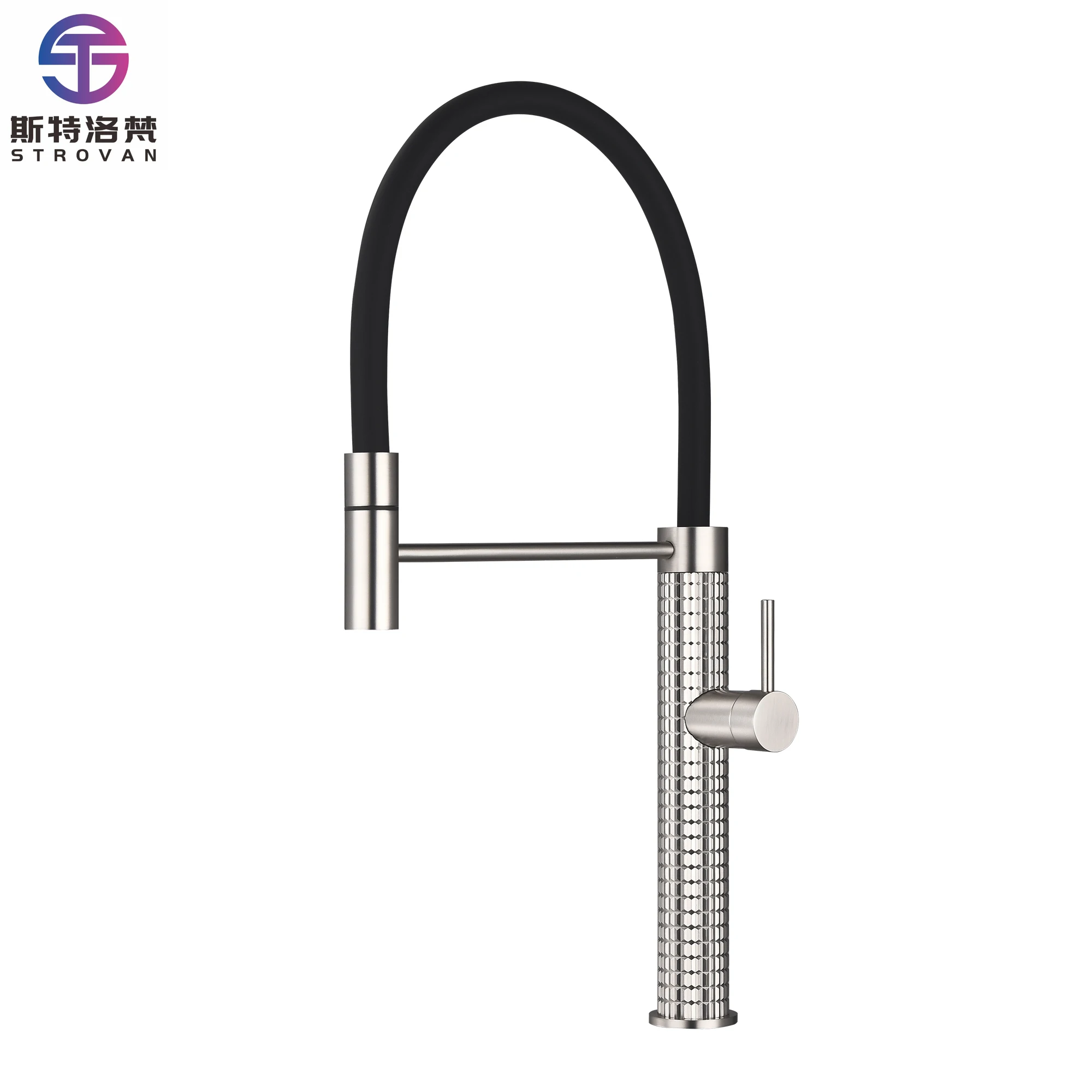 رخيصة الفاخرة النحاس الحمام مياه الحنفية رافعة واحدة نحى الذهب سحب أسفل الربيع رذاذ صنبور المطبخ بالوعة خلاط #1