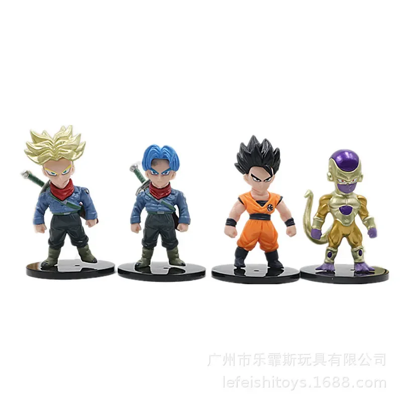 9-12cm 7PCS/SET New Form Goku Model Anime Dragon Ball Action Figures Series Trunks Beerus Doll Kids Toys Gift Desktop Decoration