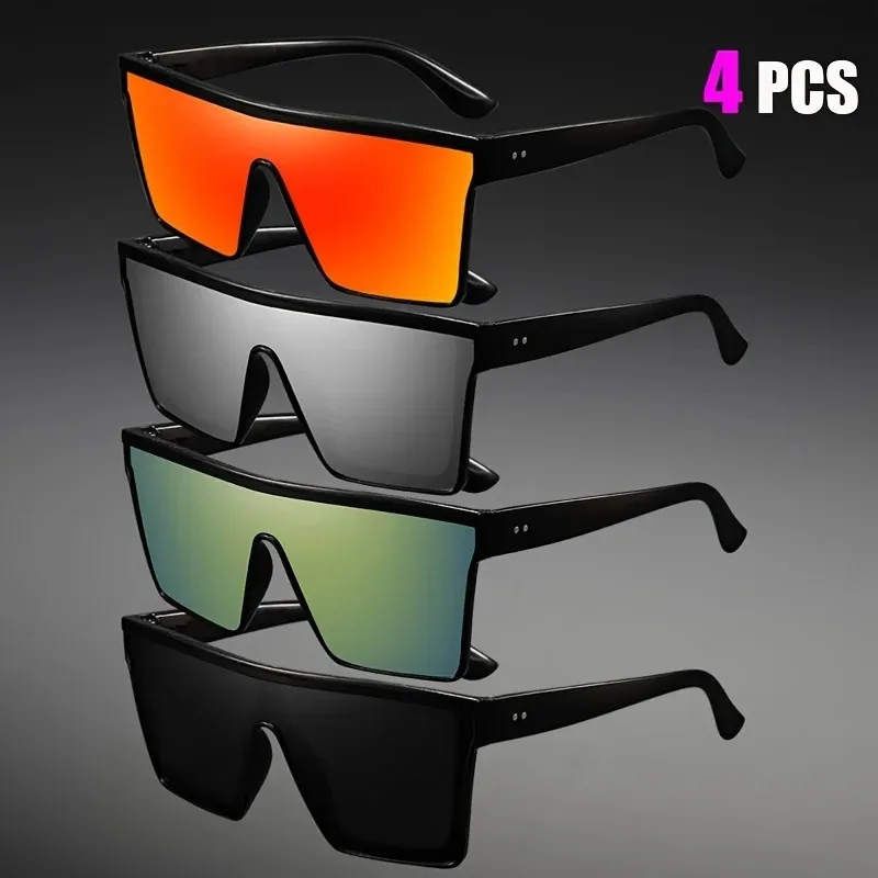 2-4PCS Oversize frame One-piece Goggle Men Woman Sunglasses Interior Accessory Protective Gears Anti Glare Car Driving Glasses image 3