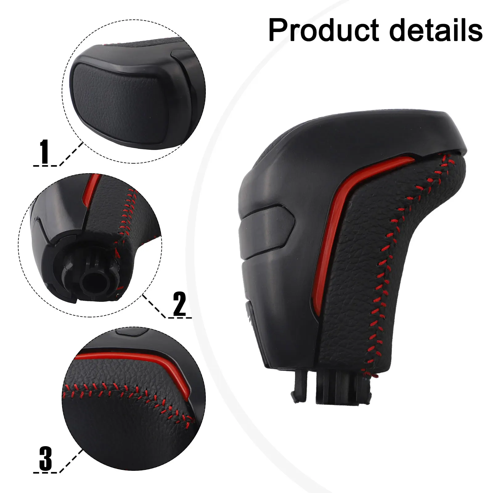 

For TRD PRO Leather Shift Knob Gear Shift Knob Car Interior Upgrade Comfortable Control Easy Installation Modern Appearance