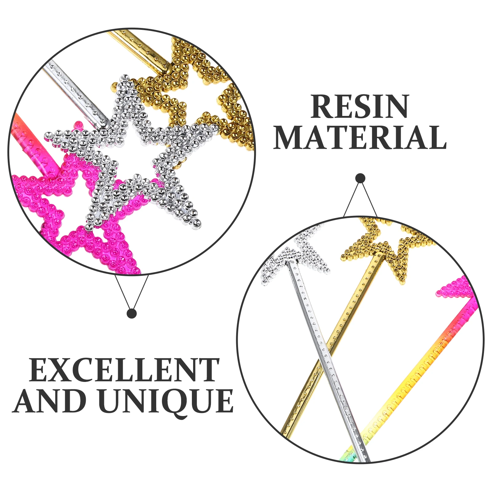 

3Pcs Fairy Wands Star Wands Kids Party Favors Bulk Birthday Celebration Activities Supplies