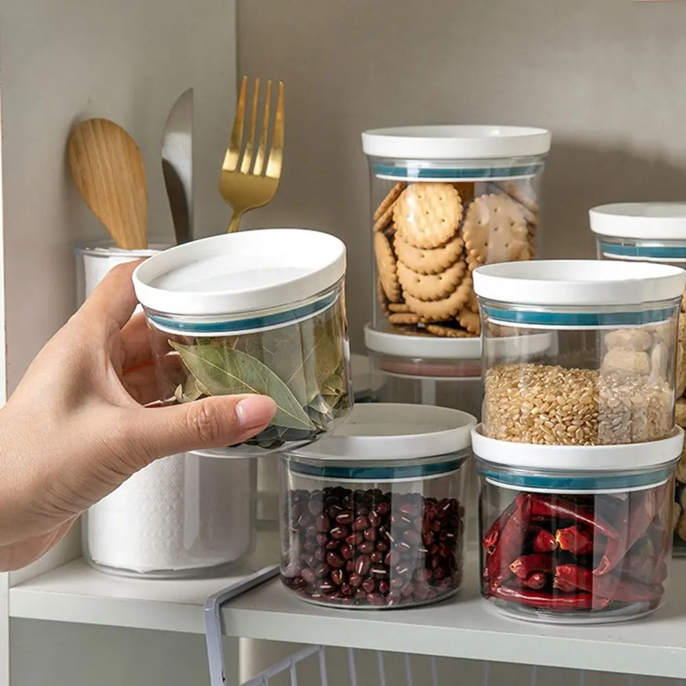 1 pcs Keep Fresh Transparent for Flour, Coffee, Nuts Sugar Canister Cookie Jars Storage Box Kitchen Canisters Food Container