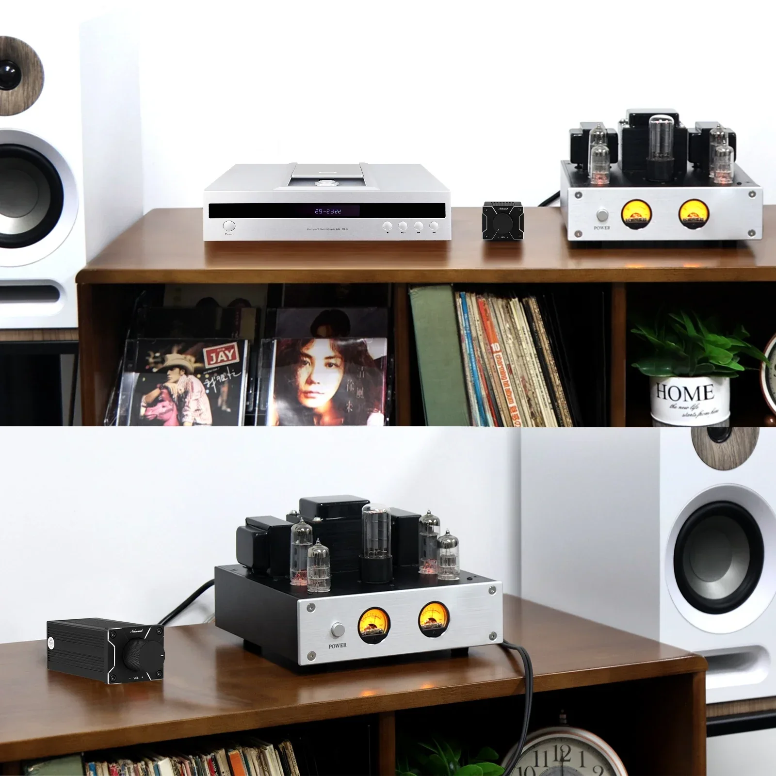 Nobsound 고정밀 패시브 프리앰프 볼륨 컨트롤러 HiFi 프리앰프는 전력 증폭기 또는 액티브 스피커와 일치합니다.