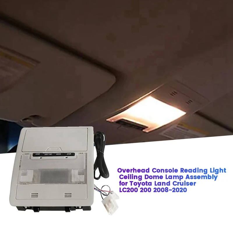 

Overhead Console Reading Map Lamp Assembly For Toyota Land Cruiser LC200 200 2008-2020 Car Ceiling Dome Light