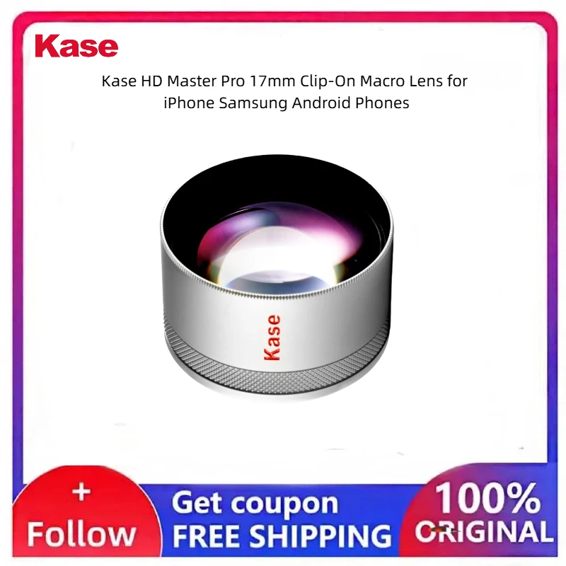 Kase HD Master Macro Mobile Lens Multi Layer Anti Reflection Coating M17 Thread Compatible All Phones Macro Close Up Live