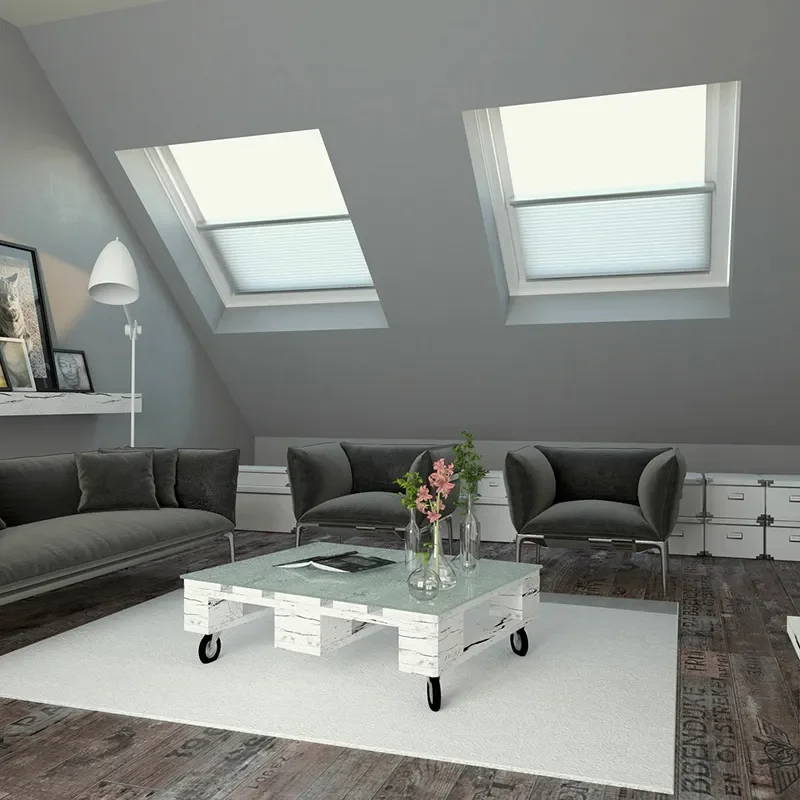 Honeycomb Cellular Skylight Blinds - Waterproof Half Blackout Curtain for Skylight Windows, Home Decoration