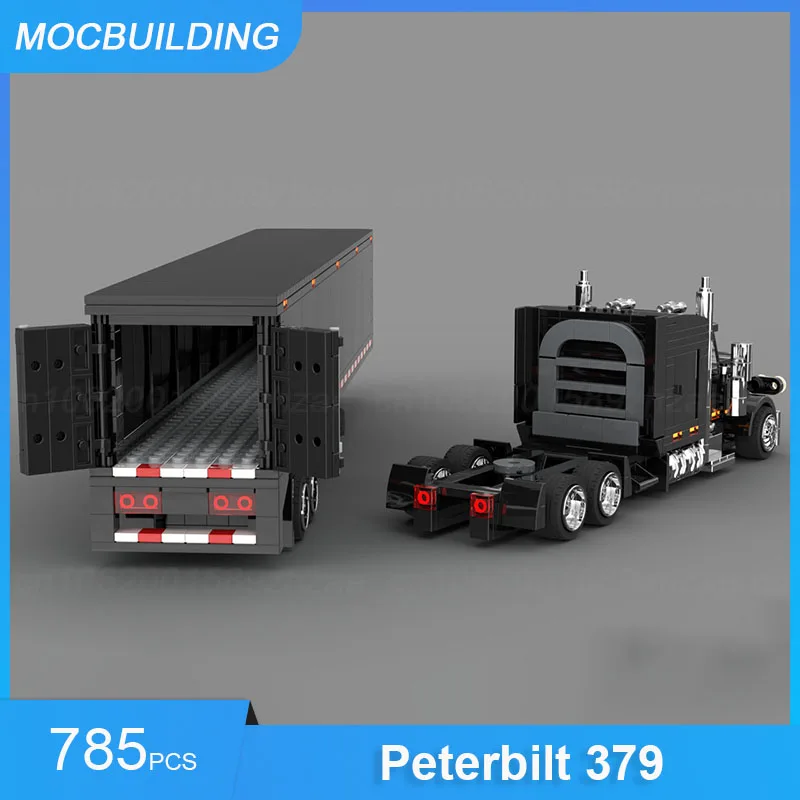 MOC Building Blocks Peterbilt 379 Cargo Model DIY Assemble Bricks Educational Creative Collection Display Toys Xmas Gifts 785PCS