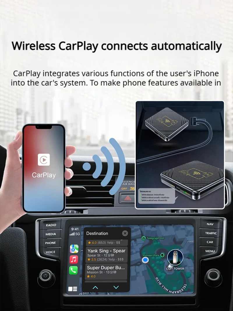 Wireless Box for Car Wired and Wireless Smart Car Boxes for Car Connectivity