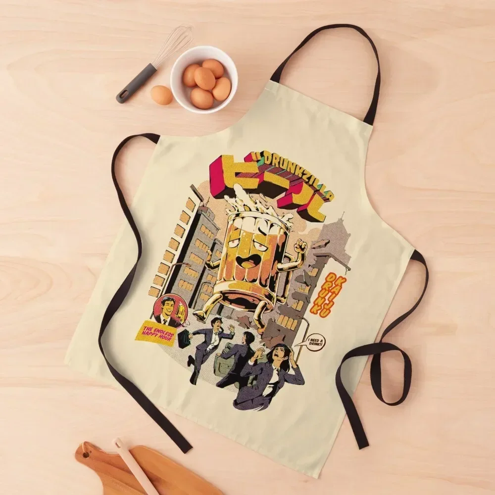 Drunk Beer Attack Apron Hairdressing Hairdresser Accessories For Man Apron