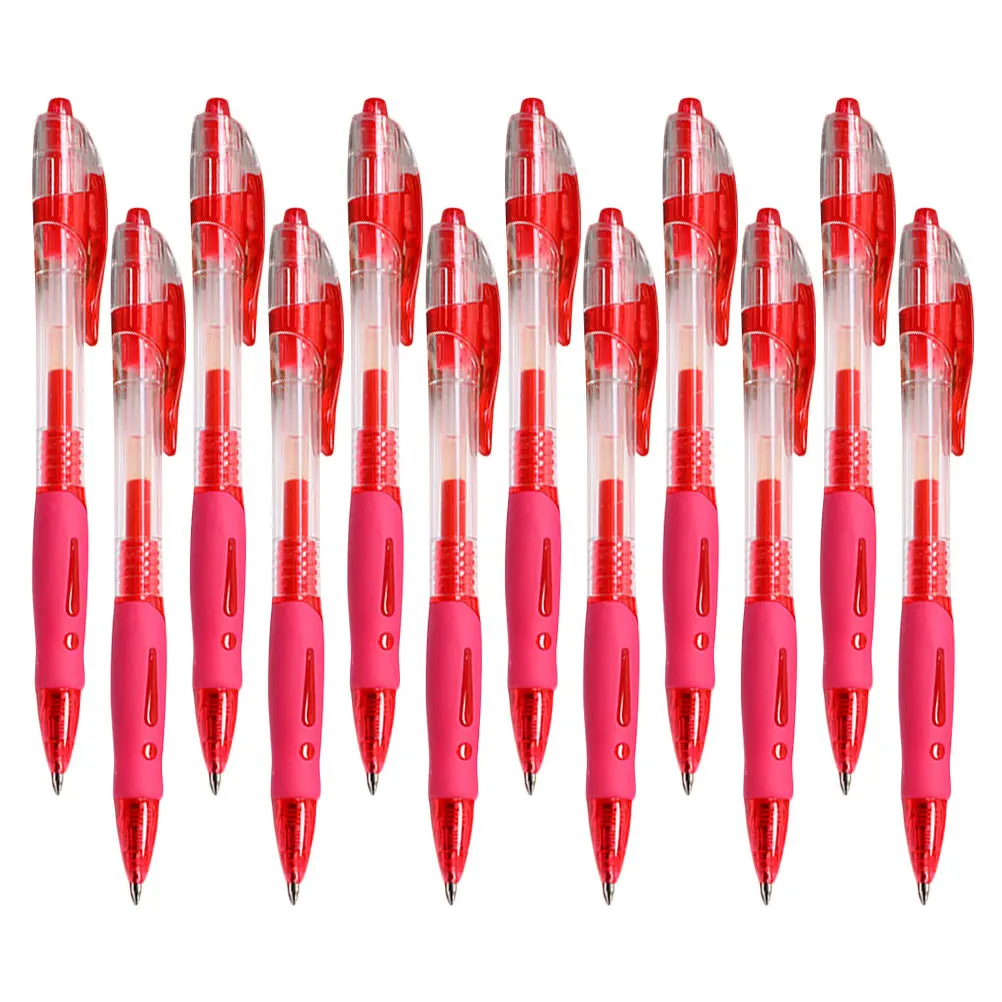 12 قطعة أقلام جل مضادة للانزلاق مكتب الطالب المحمولة الصحافة الكتابة العرض العمل المنزلي السلس الكتابة ملحق طالب القلم #3