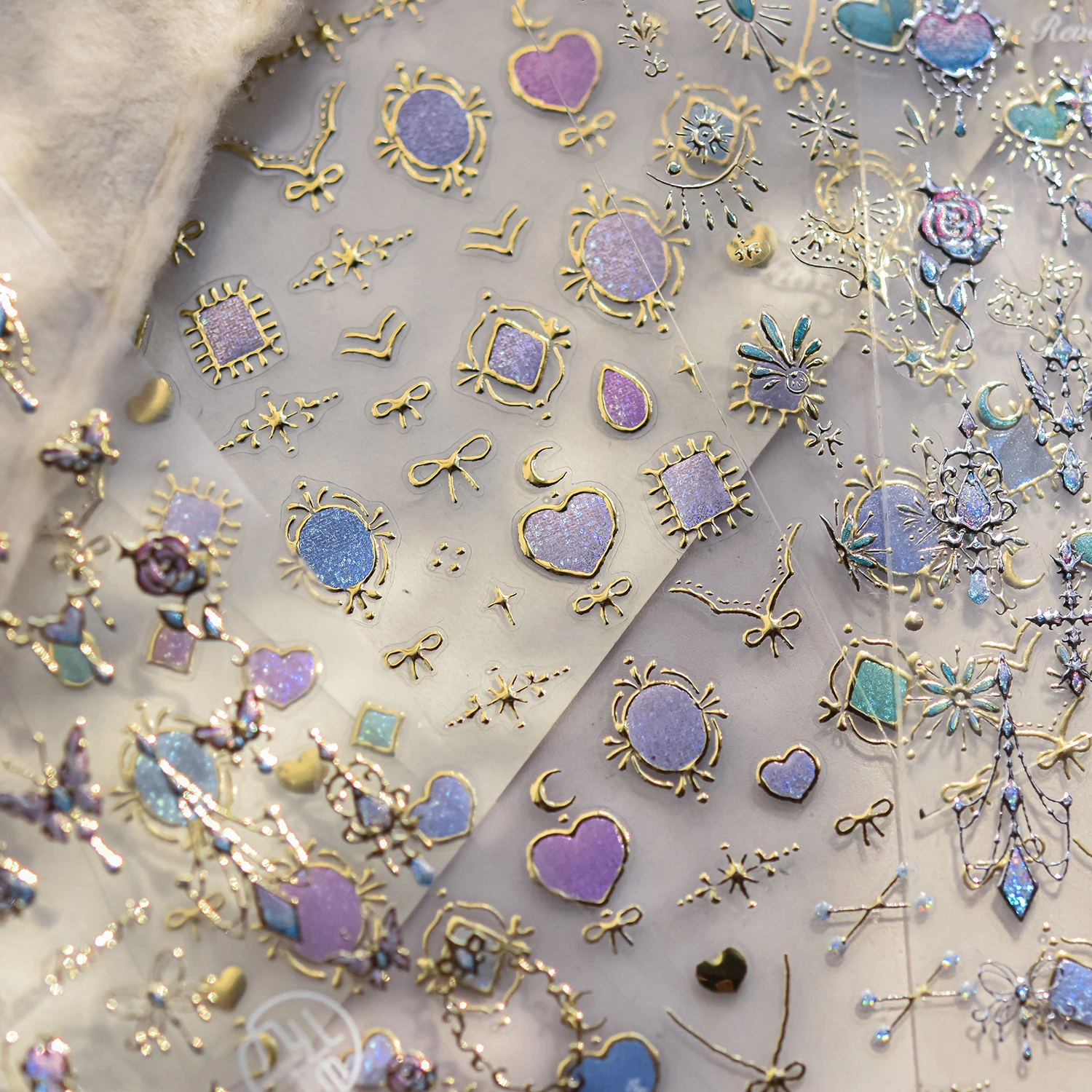 5D Relief Gem Butterfly Nail Art Sticker Nail Art Supplies Nail Decals Luxury Pendant Sticker Manicure Decoration Press On Nails