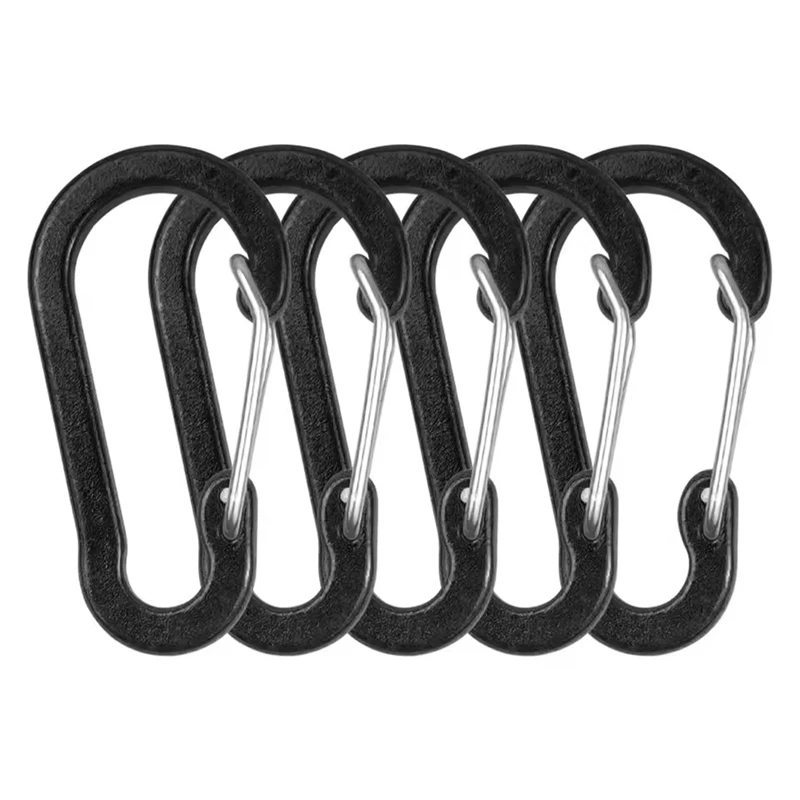 5/10Pcs Lightweight Aluminum Buckle Keychain Locking Clips Outdoor Hiking Camping Fishing Backpack Multi-Purpose Tool Accessory