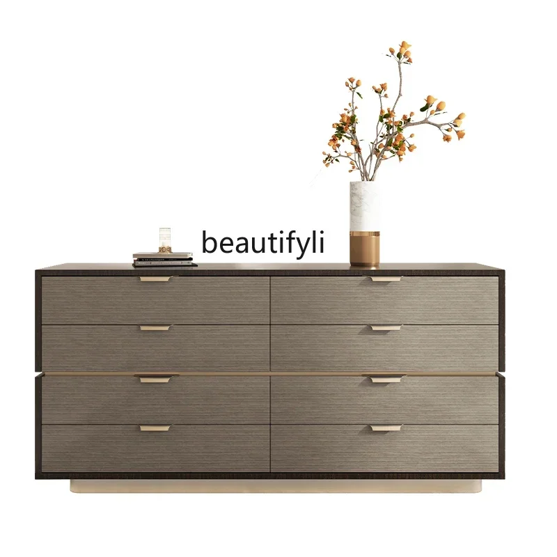 

SS ss7486 Italian style, eight-bucket cabinet, bedroom light luxury five-bucket storage, living room dining side, entrance cab