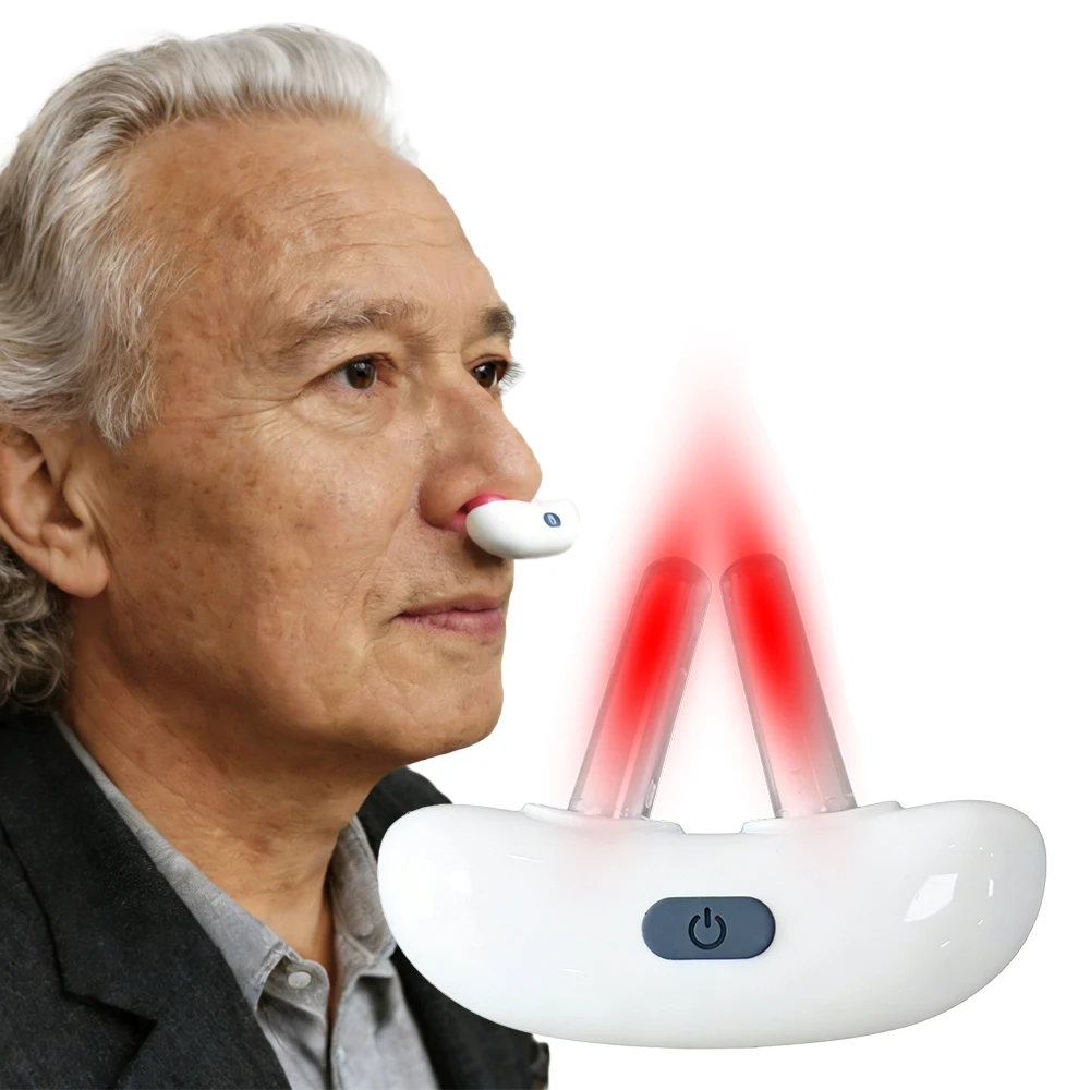Portable Rechargeable Cordless Infrared Nasal Device Low-Frequency Pulse Massage for Rhinitis Relief & Enhanced Ventilation