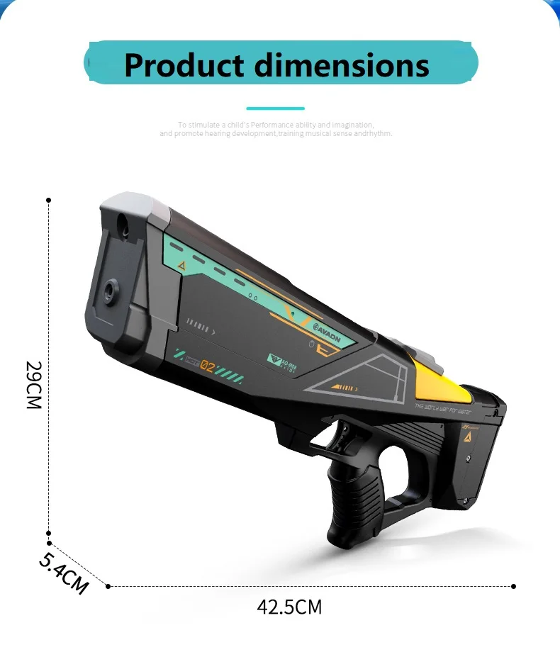 2024 كامل الكهربائية التلقائي تخزين المياه بندقية المحمولة الأطفال الصيف الشاطئ في الهواء الطلق مكافحة الخيال لعب للبنين أطفال لعبة #4