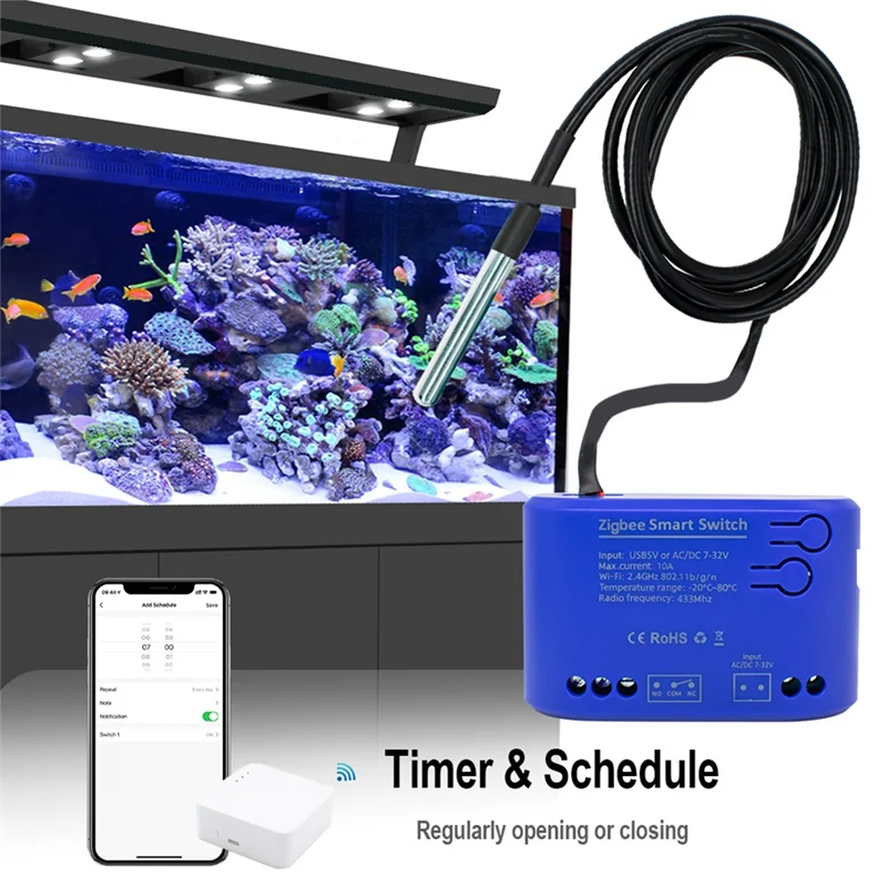 1 Gang Smart Switch Smart Temperature Switch Smart Switch With Temperature Sensor