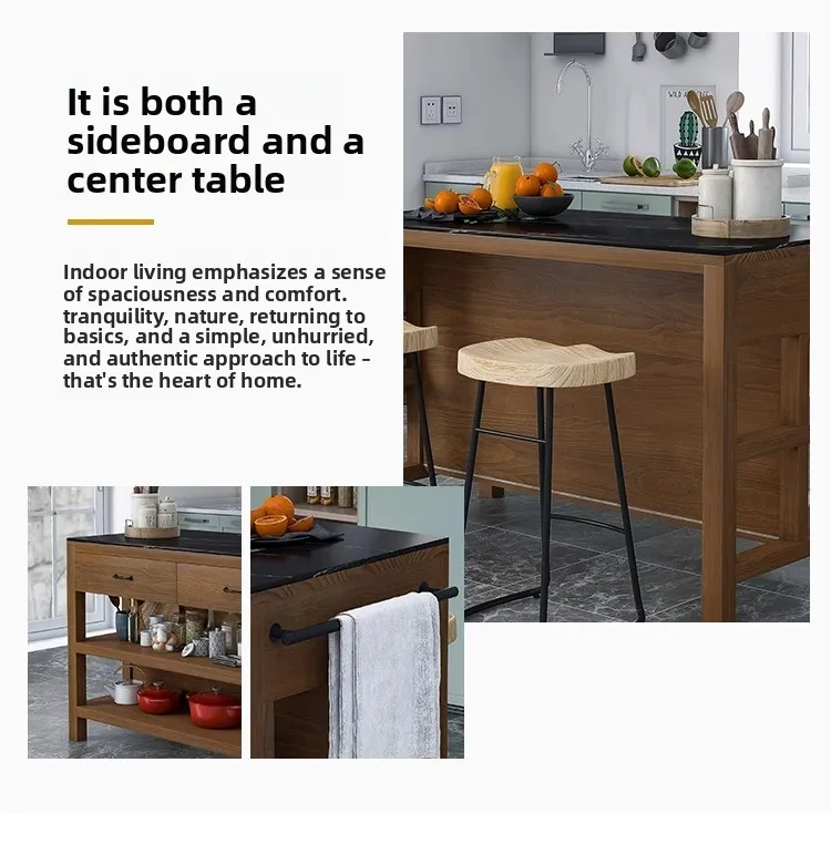 Kitchen island removable separate cooking table open bar table