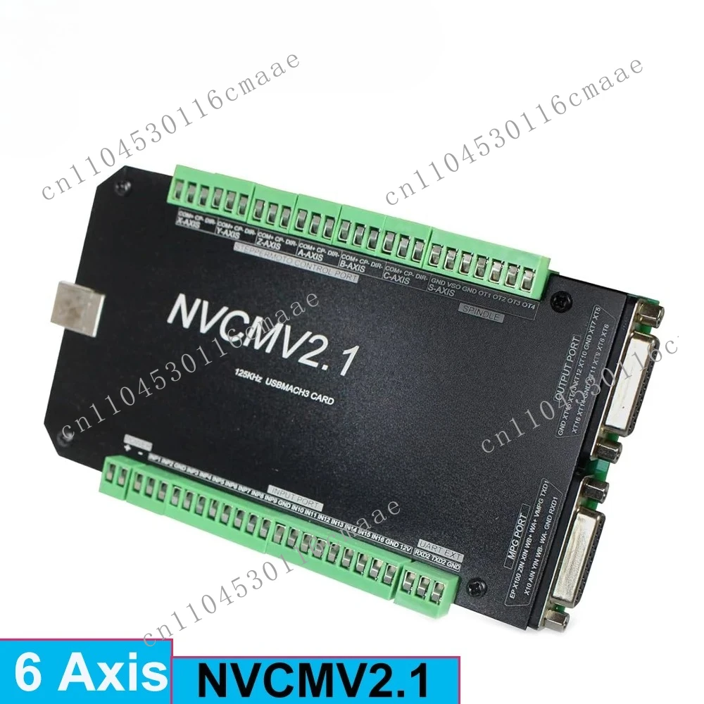 6 Axis 125KHz NVCM USB Mach3 Stepper Motor Motion Control Card Breakout Board USB Interface CNC Controller Board 12-32VDC