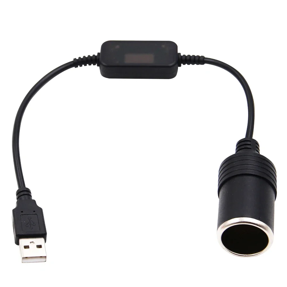 Car Cigarette Lighter Socket Plug Connector Adapter USB 5V To 12V Converter Adapter Wired Controller Auto Interior Accessories