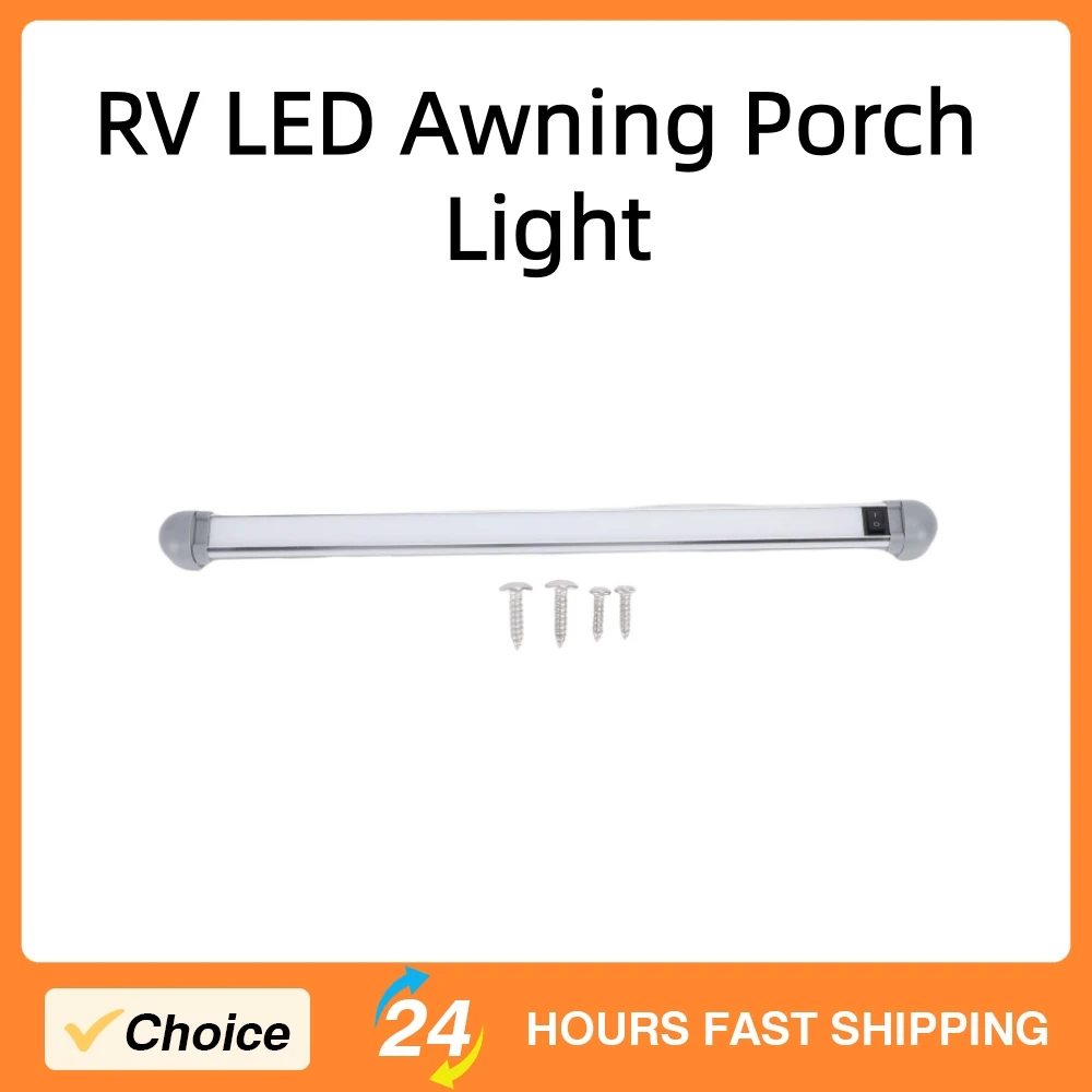 

RV LED Awning Porch Light for Tractors 180° Rotatable Multifunctional Plastic RV Exterior Light Porch LED Light Car Accessories