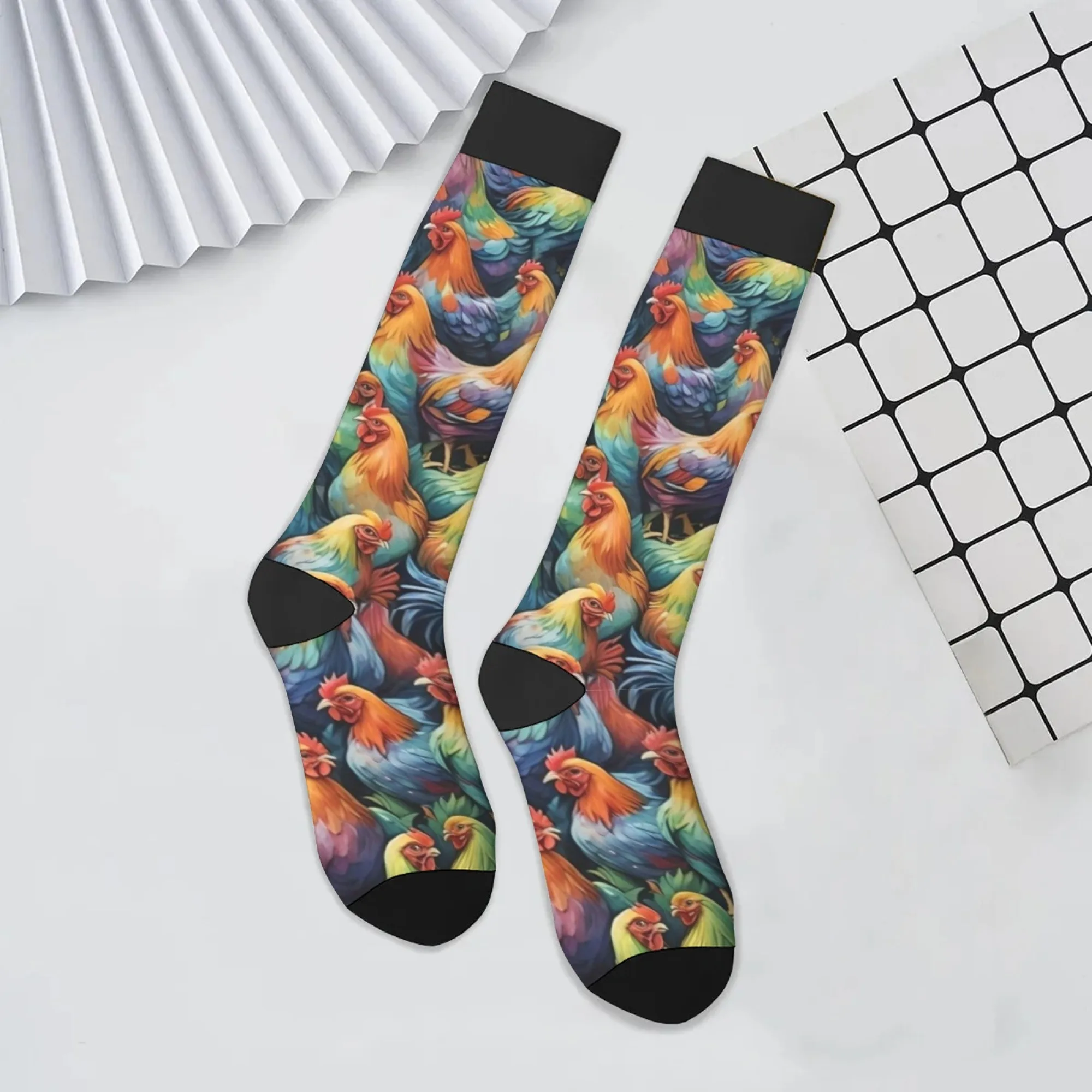 판타지 스타일 치킨 양말 복고풍 스타일 캐주얼 패션 스타킹 편안한 따뜻한 통기성 미끄럼 방지 양말 남여 선물
