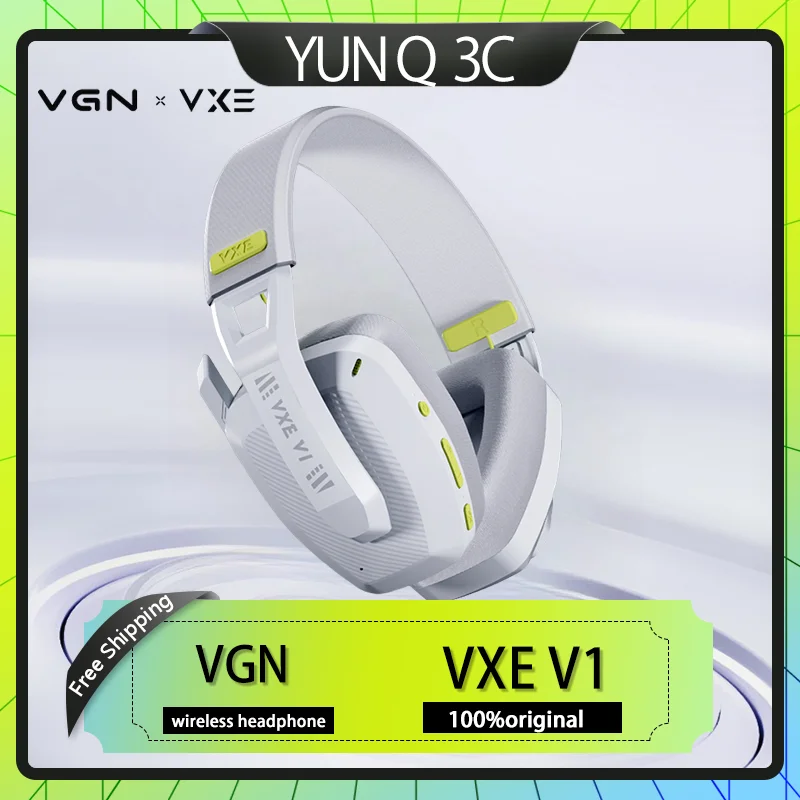 In stock VGN VXE Siren V1 Wireless Earphones Dual Mode FPS Gamer Headset Low Latency Lightweight PC E-Sports Bluetooth Gaming