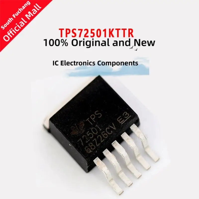 10pcs/lot  TI TPS72501KTTR TPS TPS72501 TO-263-5 Low Differential Voltage Linear Regulator Brand New Original