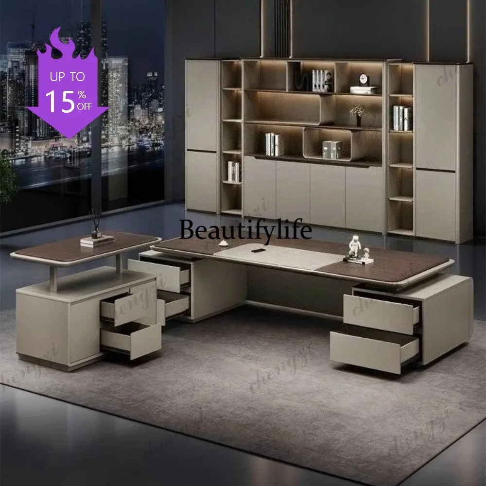 07 240 to360 cm Modern Deluxe Desk File Cabinet Lifting Side Cabinets Computer desk room office table corner tables furniture