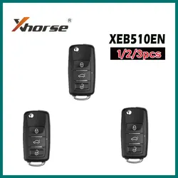1/2/3pcs Xhorse XEB510EN B5 Super Remote with XT27B Super Chip 3 Button Car Remote Key for Volkswagen Car Keys for VVDI Key Tool